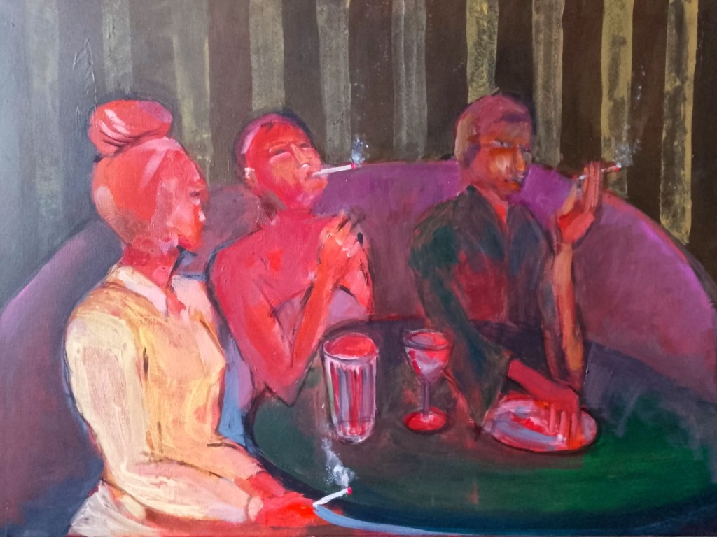 W klubie, J. Ciecholewska, P. Barczykowski, A. Maleszyk, K.&nbsp;Szymański